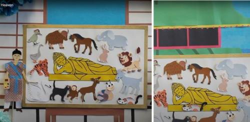 03 buc tranh con meo tu mep len gan Duc Phat